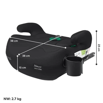 Автокрісло-бустер Carrello Next CRL-16011 Isofix з підсклянником, Midnight Black