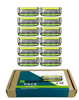 Сменные картриджи для бритья DORCO Pace 6 Pro 12 штук