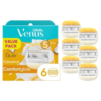 Сменные лезвия для женской бритвы Gillette Venus ComfortGlide 6 штук с ароматом кокоса от Olay