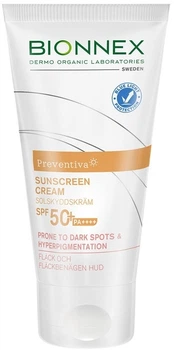 Солнцезащитный крем против гиперпигментации Preventiva Sunscreen Cream SPF 50+ Hyperpigmentation Bionnex 50 мл