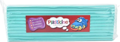 Незастигаючий пластилін для ліплення Flair Plasticine Jade 88 нефіксуючий та багаторазовий 400 г бірюзовий (SKU-407)