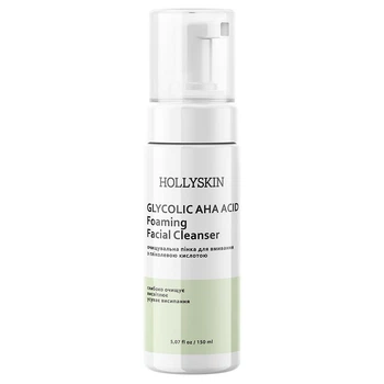 Очищувальна пінка для вмивання HOLLYSKIN Glycolic AHA Acid з гліколевою кислотою