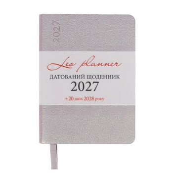 Деловой блокнот мягкий А6 датированный 2027 Leo Planner Binario 252792 352 листа лиловый хамелеон