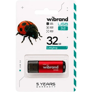 USB флеш накопитель Wibrand 32GB Ladybug Red USB 3.2 (WI3.2/LB32P10S)