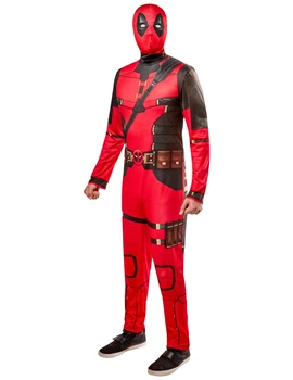 Карнавальный костюм Дэдпула мужской Deadpool красно-чёрный, размер S