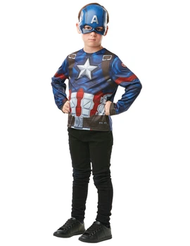 Карнавальний костюм Captain America для хлопчиків червоно-біло-синій, один розмір