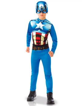 Карнавальний костюм Captain America для хлопчиків синій, розмір 3–4 років (90–104 см) (3527079055405)