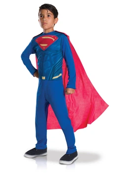 Карнавальний костюм Superman для хлопчиків синій, розмір 7–8 років (122–128 см)