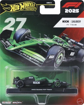 Kolekcjonerski bolid Mattel Hot Wheels Premium Formula 1 2025 Kick Sauber 27 JKD84 (194735347827)