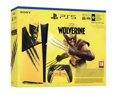 Игровая консоль Sony PlayStation 5 Slim Digital Edition (Marvel's Wolverine Battle Yellow Limited Edition)
