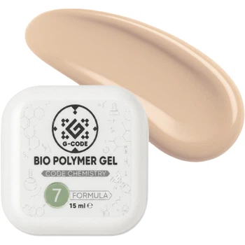 G-CODE Bio Polymer Gel Hard №07 Твердий біополімерний гель нового покоління для моделювання та нарощування нігтів, 15 мл