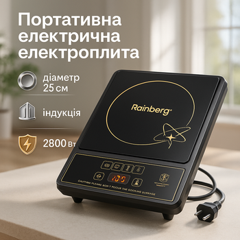 Плита индукционная с пятью режимами автоматического приготовления Rainberg RB-2280
