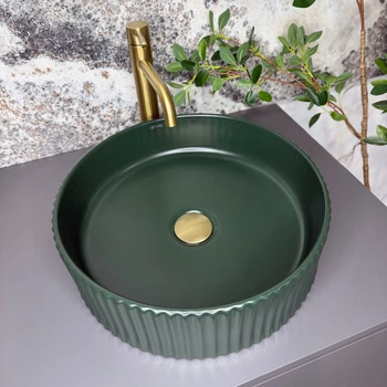 Умывальник VBI Brindisi M накладной 40x40 см emerald VBI-014105