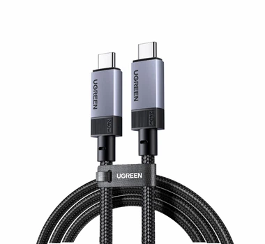 Кабель UGREEN L701 USB-C to USB-C 3.2 Gen2 240W 5A 10Gbps 4K@60Hz 2m Space Gray (95619)