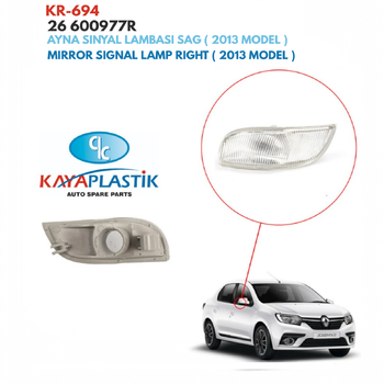 Указатель поворота зеркало праый белый Renault Symbol [KAYA] 261600977R