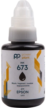 Чернила PowerPlant 673 для Epson L800 Water Soluble 140 мл Black (PP673B)