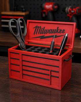 Настільний органайзер у вигляді ящика для інструментів Milwaukee. Aivory