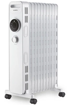 Масляний радіатор KUMTEL KUM-1230S 2500 Вт, 11 секцій, 3 режими, білий