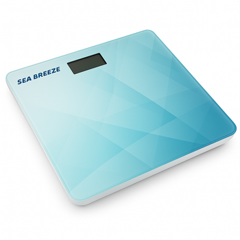 Напольные электронные весы SeaBreeze SB-074 с батарейкой 2ААА и датчиком температуры