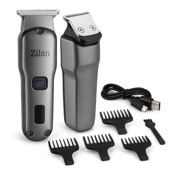 Компактный триммер Zilan ZLN8634 с насадками для носа, ушей и бороды 5 в 1