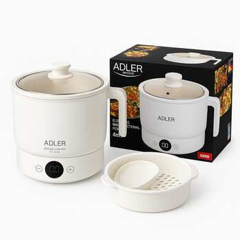 Электрическая многофункциональная кастрюля-пароварка Adler AD 6422 800Вт 1л 4 режима сенсорного управления