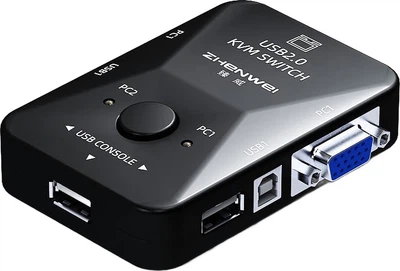 KVM-перемикач ZHENWEI ZW-Q2X1V 2-портовий VGA-USB