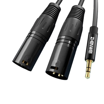Аудиокабель ZHENWEI 3.5 мм — 2 x XLR «тато», 5 м (ZW-YPX098)