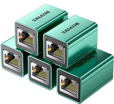 Соединитель витой пари SAMZHE SZ-LZT05 RJ-45 Cat 5 и Cat 6 сквозной 5 шт.