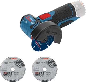 Акумуляторна кутова шліфмашина Bosch Professional PRO GWS 12V-76 12 В 19500 об/хв 76 мм з 2 дисками (06019F200B)