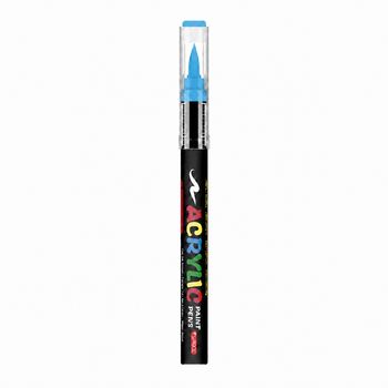Акриловый маркер кистевой Flysea Soft Brush #601, 1 шт, на водной основе, для бумаги, ткани, дерева, стекла, керамики и пластика голубой (afb1bl)