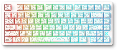 Клавиатура беспроводная магнитная MCHOSE Jet 75 с подсветкой RGB / Раскладка 75% (White)