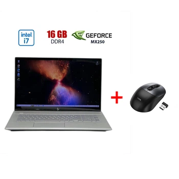 Ноутбук Б-класс HP Envy 17m-ce0013dx / 17.3" (1920x1080) IPS / Intel Core i7-8565U (4 (8) ядер по 1.8 - 4.6 GHz) / 16 GB DDR4 / 480 GB SSD / nVidia GeForce MX250, 2 GB GDDR5, 64-bit / WebCam б/у + Подарок Беспроводная мышь HOCO GM28