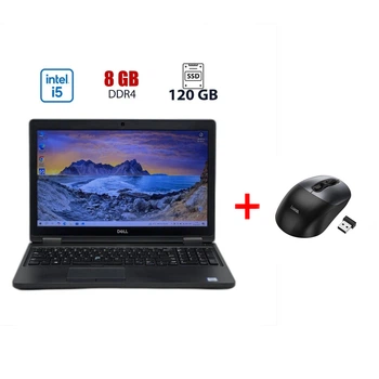 Ноутбук Dell Latitude 5590 / 15.6" (1366x768) TN / Intel Core i5-7300U (2 (4) ядер по 2.6 - 3.5 GHz) / 8 GB DDR4 / 120 GB SSD / Intel HD Graphics 620 / WebCam б/у + Подарок Беспроводная мышь HOCO GM28