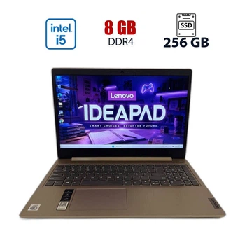 Ультрабук Lenovo IdeaPad 3 15IIL05 / 15.6" (1920x1080) / Intel Core i5-1035G1 (4 (8) ядер по 1.0 - 3.6 GHz) / 8 GB DDR4 / 256 GB SSD M.2 NVMe / Intel UHD Graphics / WebCam б/у