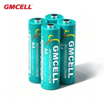 Аккумуляторные батарейки AA GMCELL Li-ion 3600 mWh (4 шт) 1.5V Пальчиковые перезаряжаемые 1000+ циклов (BT011)