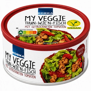 Веганский Тунец с Вяленными Томатами Edeka My Veggie Thun Wie'n-Fish Mit Getrockneten Tomaten 150 г