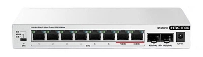 Коммутатор H3C S1510FX 2.5G на 8 портов с оптическим портом 10G, с поддержкой VLAN и агрегации, для NAS