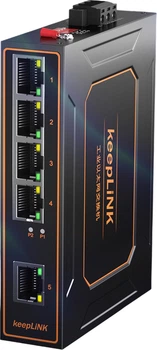 Коммутатор KeepLINK KP-9000 промышленный гигабитный на 5 портов на DIN-рейку