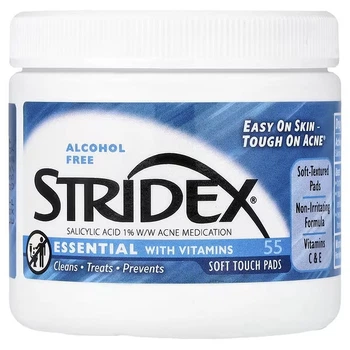 Очищувальні диски з 1% саліцилової кислоти Stridex Essential with Vitamins 55 шт