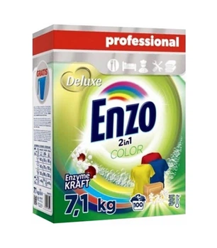 Пральний порошок Deluxe Enzo Color для кольорових речей на 100 праннь, 7,1 кг. 4260504880492