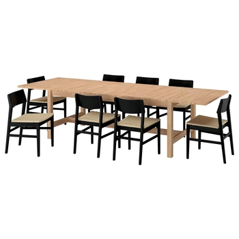 Стіл і 8 стільців ІКЕА KARSKÄR / SKANSNÄS 240/300x100 см (s99629087)