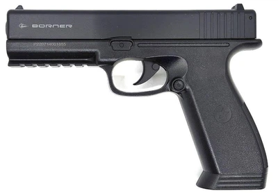 Пневматичний пістолет Borner 17 4.5мм — CO2-копія Glock 17 з магазином на 20 куль