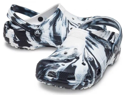 Крокси класік Crocs Classic Clog Marbled Black/White (EU 32/33, білий)