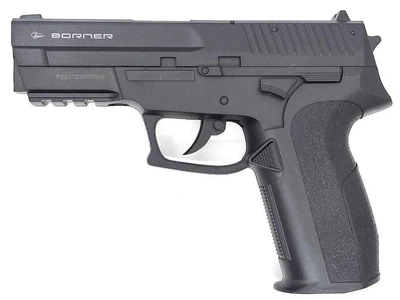 Пневматичний пістолет Borner 2022 4.5мм — копія Sig Sauer SP2022 з планкою Weaver