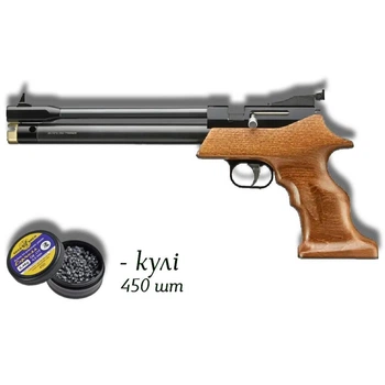 Пневматичний пістолет PCP Snowpeak PP800R 4.5мм з кулями 450 шт — високоточна PCP-пневматика