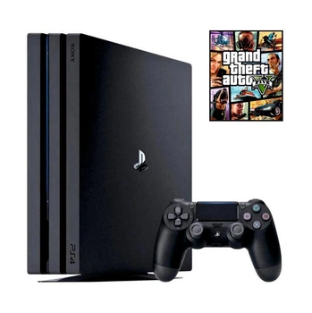 Консоль Sony PlayStation 4 PRO 1TB CUH 72 Black обслугована + Геймпад бездротовий DualShock 4 + Grand Theft Auto V + гарантія Б/В