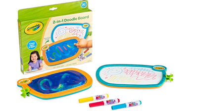 Дитяча дошка для малювання двостороння Crayola з маркерами Color & Erase 811536 Дитяча розвиваюча дошка
