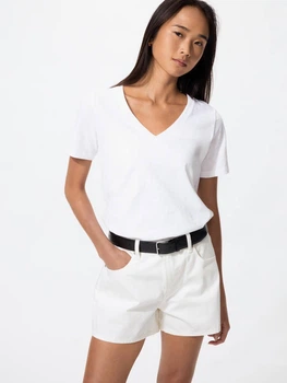 Джинсовые шорты женские Uniqlo 926613509 XL Белые (1161970295)