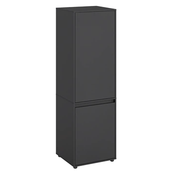 Мала шафа для одягу з 2 дверцятами та 2 секціями KOMTO CUBE 60F Антрацит (p-186-2908)