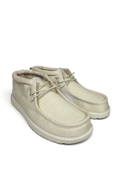 Мокасины Hey Dude Wally Mid Stretch Canvas Bone White (40701-1UG), Белый Размер 43 (US М10) стелька 28 см